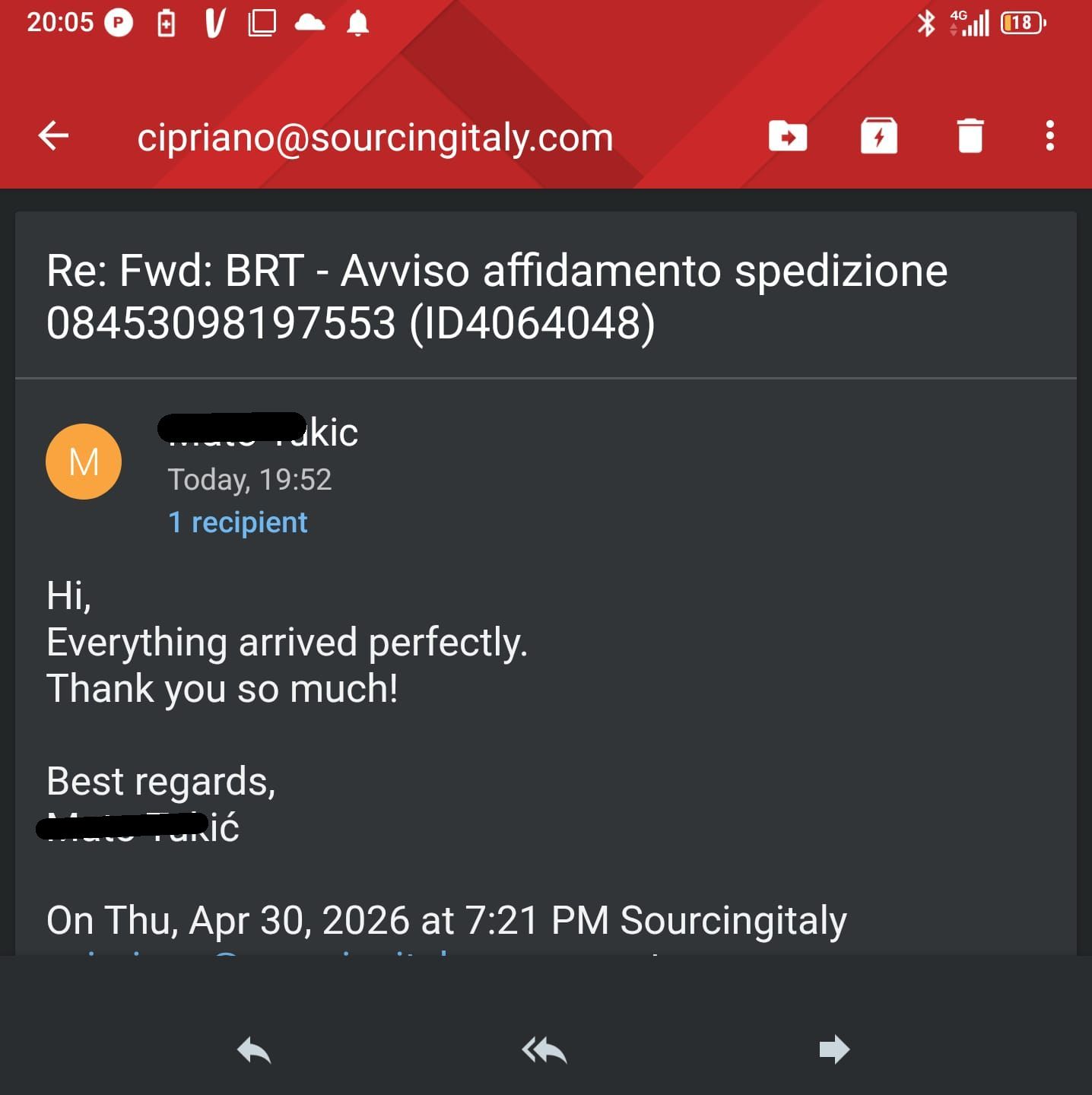 Shipping Items From Italy 600